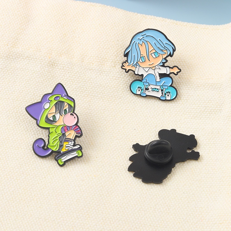 Ghim Cài Áo Hình Cô Gái Trượt Ván Ngộ Nghĩnh
