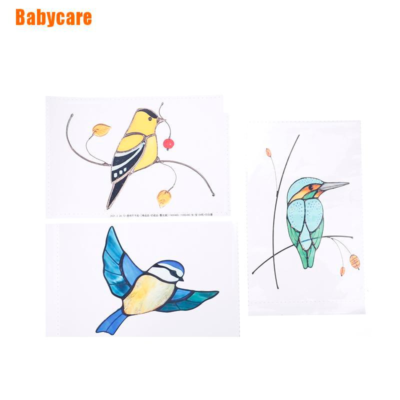 [Babycare] 1Pcs Multicolor Birds Window Stickers Interest Wall Stickers Car Decoration