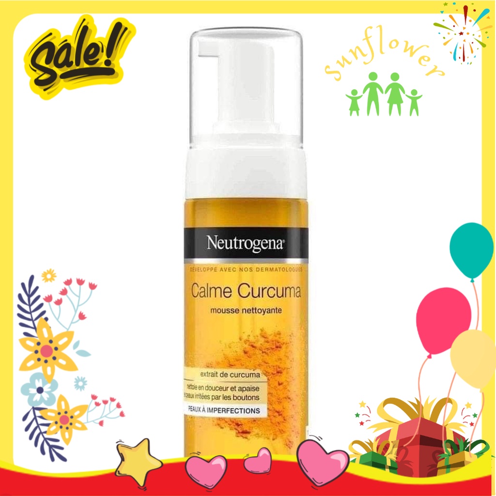 Sữa Rửa Mặt Tạo Bọt Tinh Chất Nghệ Neutrogena Calme Curcuma 150ml