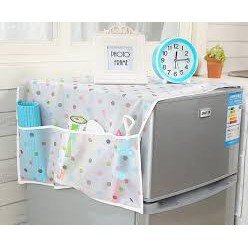 TẤM PHỦ NGOÀI TỦ LẠNH CÓ Ô TÚI ĐỂ ĐỒ