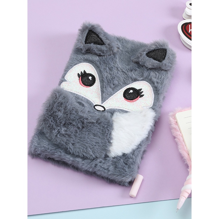 Sổ Tay Nhật Ký Bằng Vải Bông Có Khóa Hình Thỏ Cáo Dễ Thương 2022