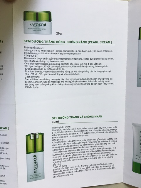 Bộ Mỹ phẩm KAYOKO 6in1 cao cấp, chuyên nám, tàn nhang và dưỡng trắng da | BigBuy360 - bigbuy360.vn