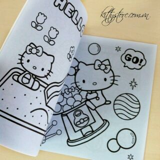 Set Tô màu Hello Kitty kèm bút màu