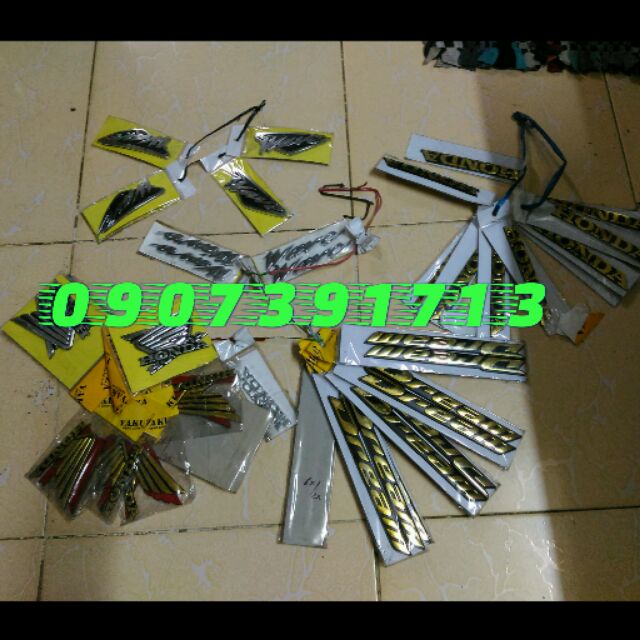 Logo xi trắng ,vàng Honda