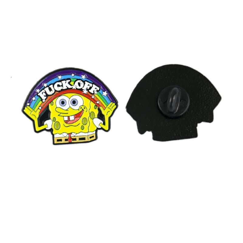 Ghim cài áo hình Spongebob cầu vồng vui nhộn thời trang