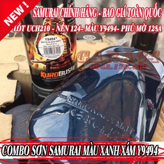 COMBO SƠN SAMURAI MÀU XANH XÁM MỜ Y9494