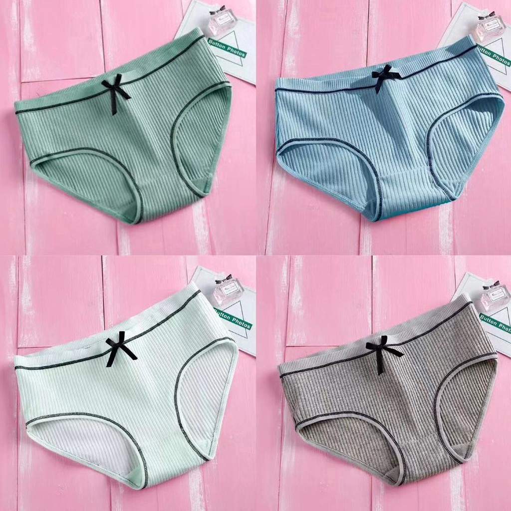 Quần Lót Cotton Không Lộ Đường May Thắt Nơ Màu Trơn Thời Trang Cho Phụ Nữ | BigBuy360 - bigbuy360.vn