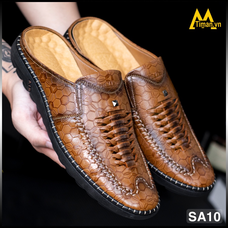 Giày bít mũi da bò TIMAN SA10 sang trọng êm chân thời trang bảo hành 5 năm | BigBuy360 - bigbuy360.vn