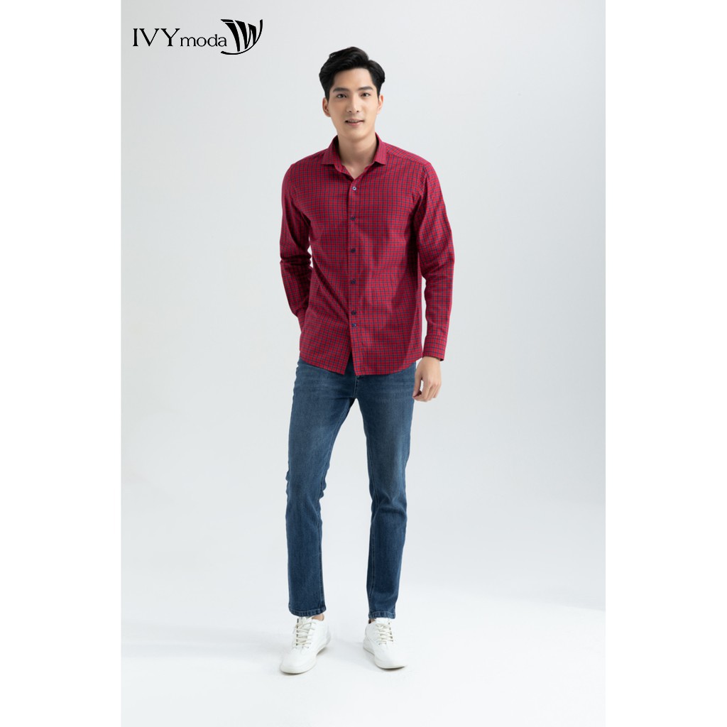 Áo sơ mi kẻ màu nam IVY moda MS 17E2851