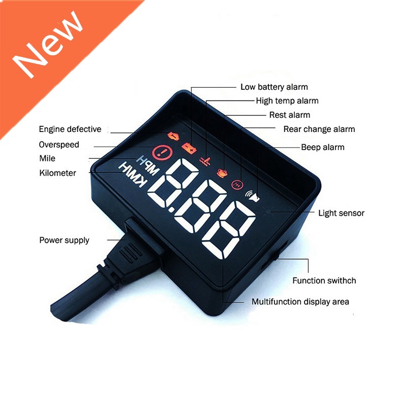 【Cod】 HUD A100s OBD2 Speedometer for Cars