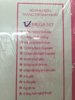 Sét trang trí sinh nhật CHÓ XANH để bàn cho bé