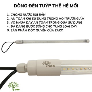 Đèn Trồng Cây Tuýp T8 Chống Nước Chuyên Dụng Cho Cây Thế Hệ Mới - Dòng Áp 220V hoặc 12V