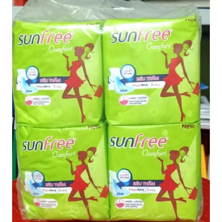 (64 gói) Một thùng băng vệ sinh SUNFREE 8 lốc (lốc 8 gói)