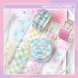 Washi tape mini MIAO'S LITTLE FOREST băng dính trang trí tone bánh ngọt xinh xắn dán sổ tay bullet journal MWT2202