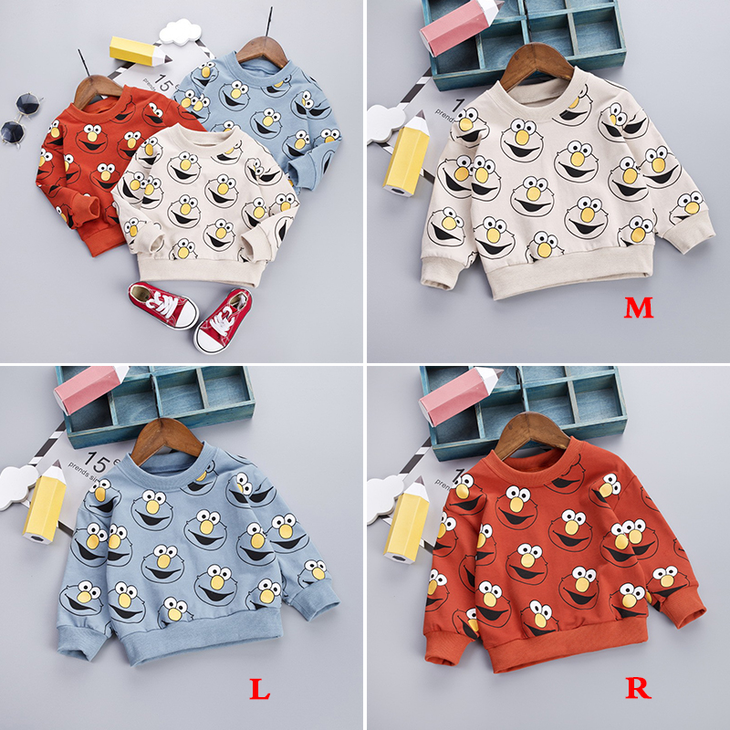 Áo Sweater Dài Tay In Họa Tiết Hoạt Hình Sesame Street Cho Bé