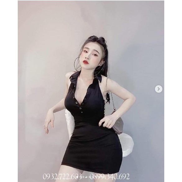 Đầm Body Hở Lưng Cổ Bẻ Borip | BigBuy360 - bigbuy360.vn