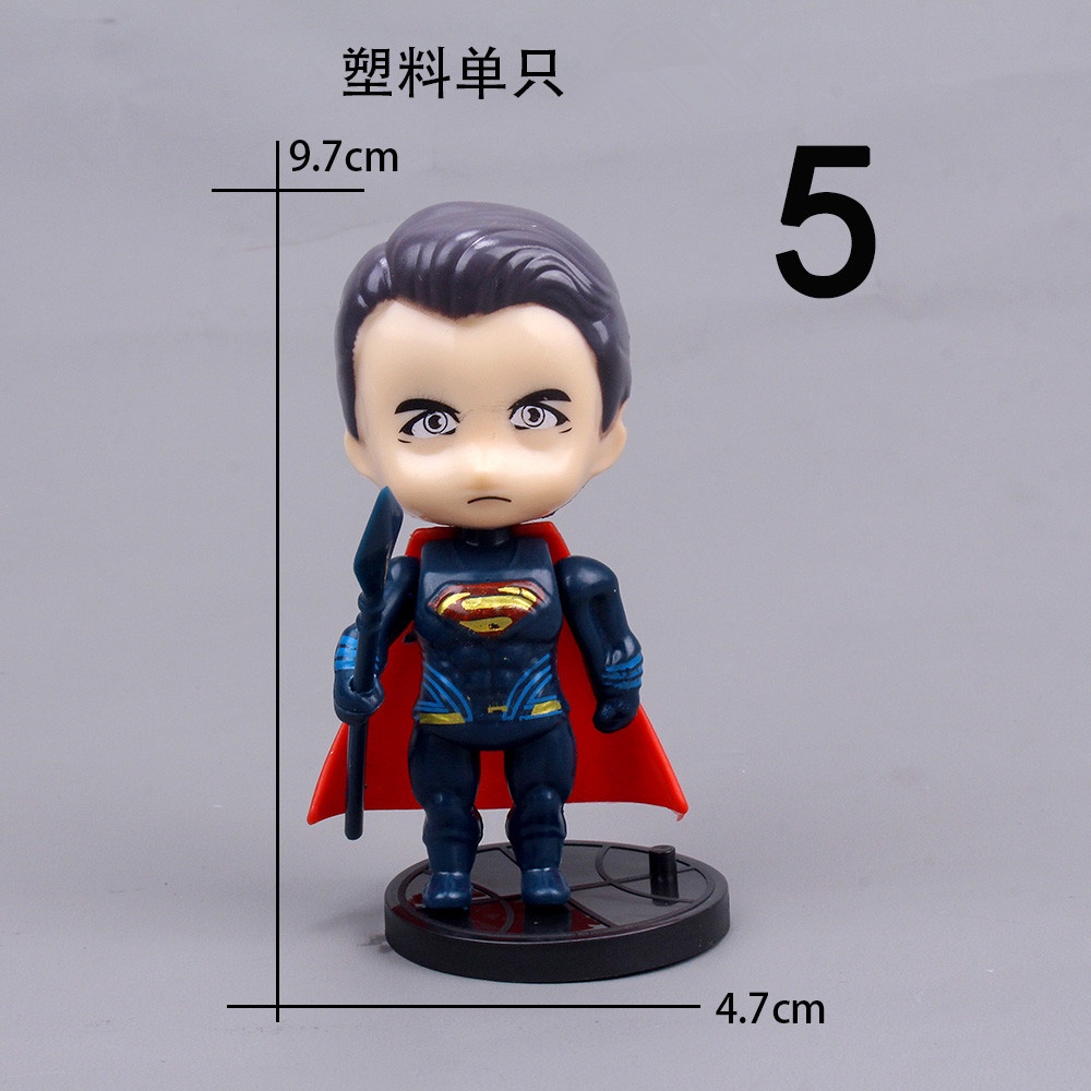 Set 6 Mô Hình chibi Nhân Vật Avenger , DC Siêu Anh Hùng Chibi