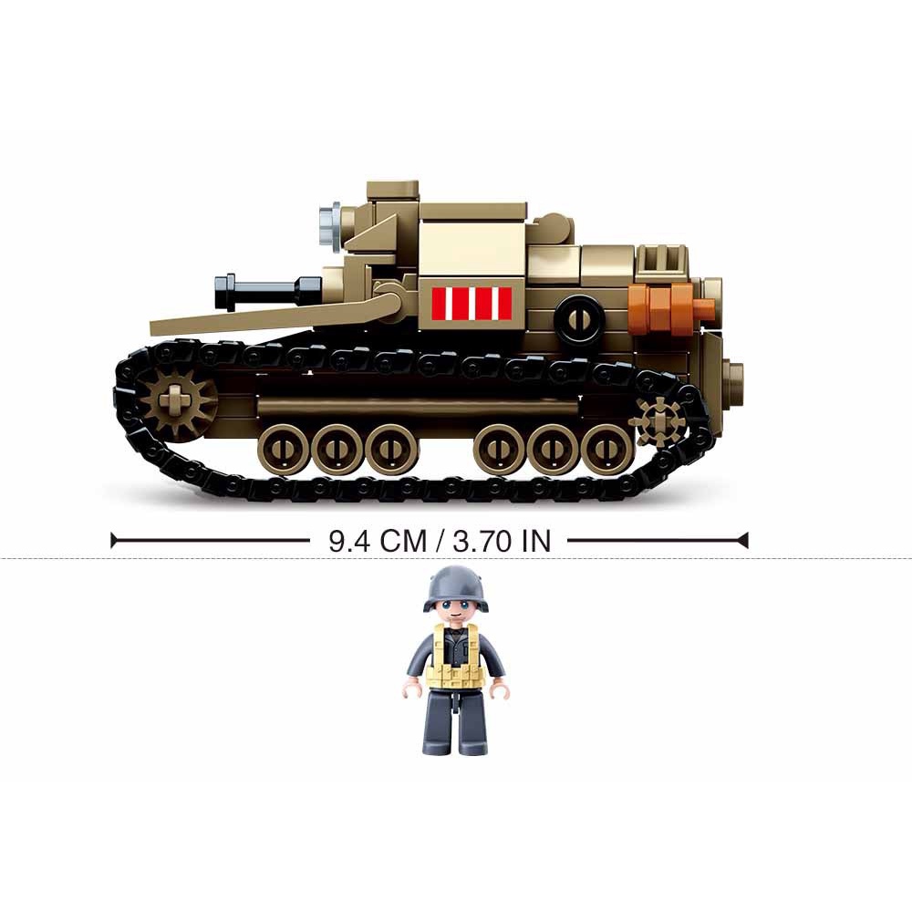 LEGO Bộ 186 khối lắp ráp xe tăng Xiaolu 0709CV33