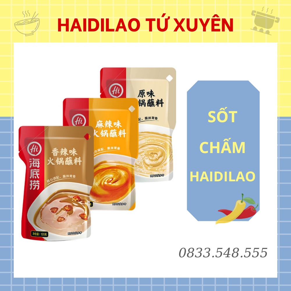 Sốt Chấm Lẩu Haidilao Tứ Xuyên - Sốt Chấm Đậu Phộng Bùi Béo, Ngon Đúng Điệu Khi Ăn Kèm Lẩu, Gói 120g, Giao Ngay Trong 2h