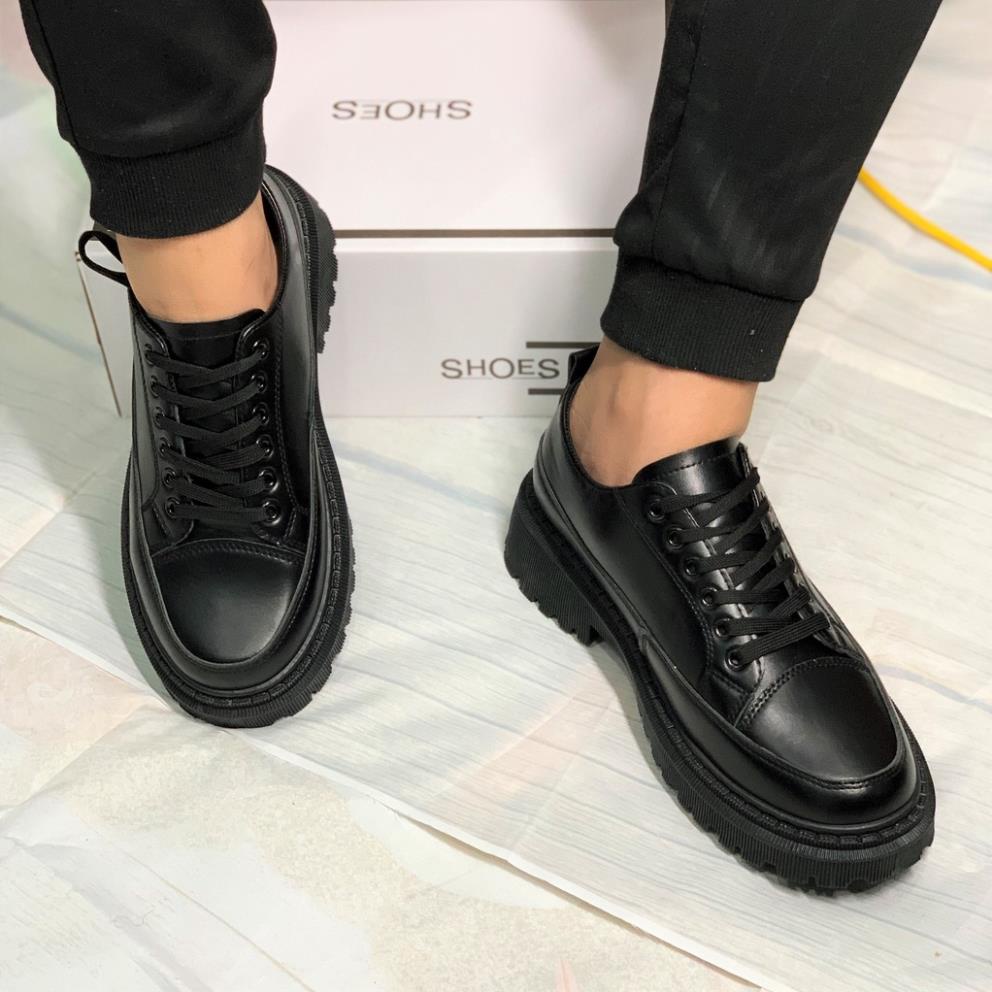 (video) Giày Bốt Dr martens da nappa dây buộc thấp cổ tăng chiều cao 6cm XP25 .