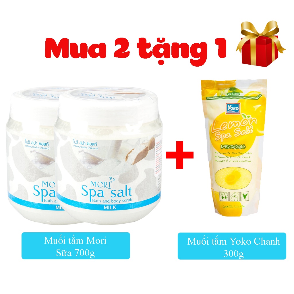 Muối tắm Spa Mori sữa tươi 700gr Salt Bath- Milk