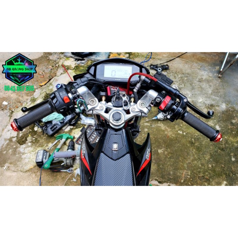 Cùm Công Tắc Domino Làm Sẵn Giắc Cắm Cho SATRIA RAIDER SONIC Có Giắc Đèn Trợ Sáng.NB Racing Shop