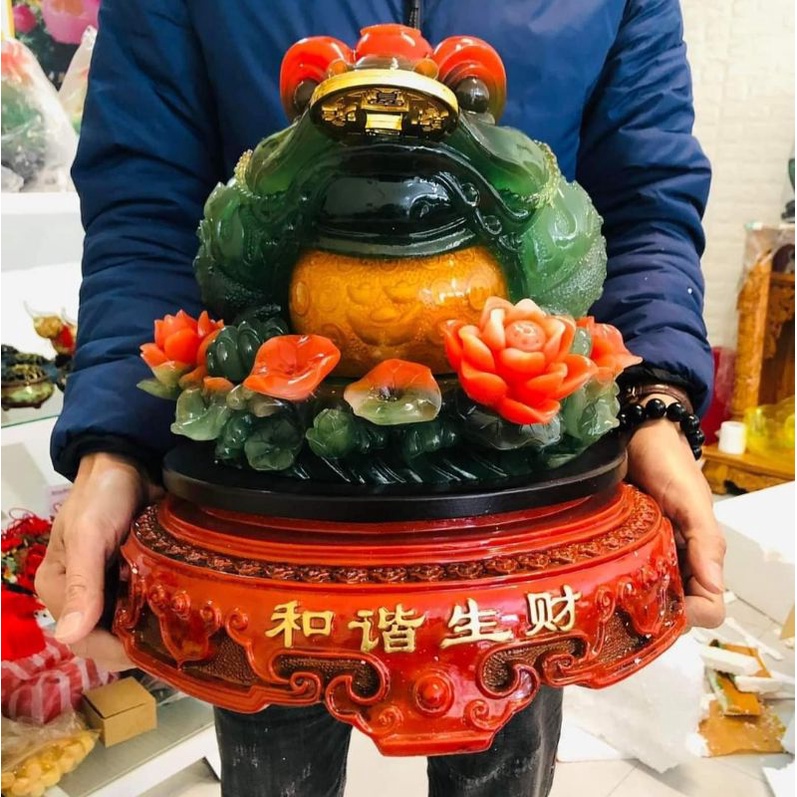 Thiềm thừ Cóc Ngậm Tiền Vàng 30cm