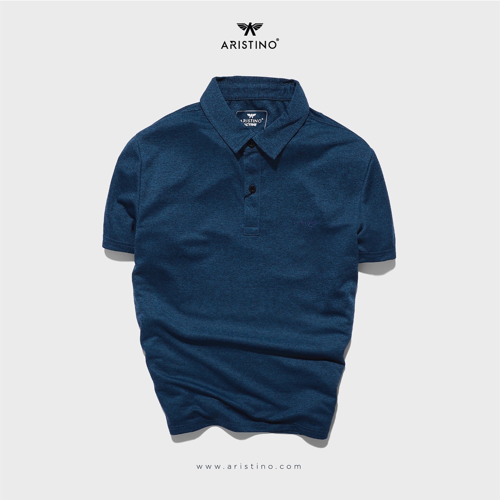 Áo polo nam ARISTINO mặt vải bóng sắc nét, không bị bai dão, luôn bền màu, dáng suông nhẹ thoải mái - APS033S1