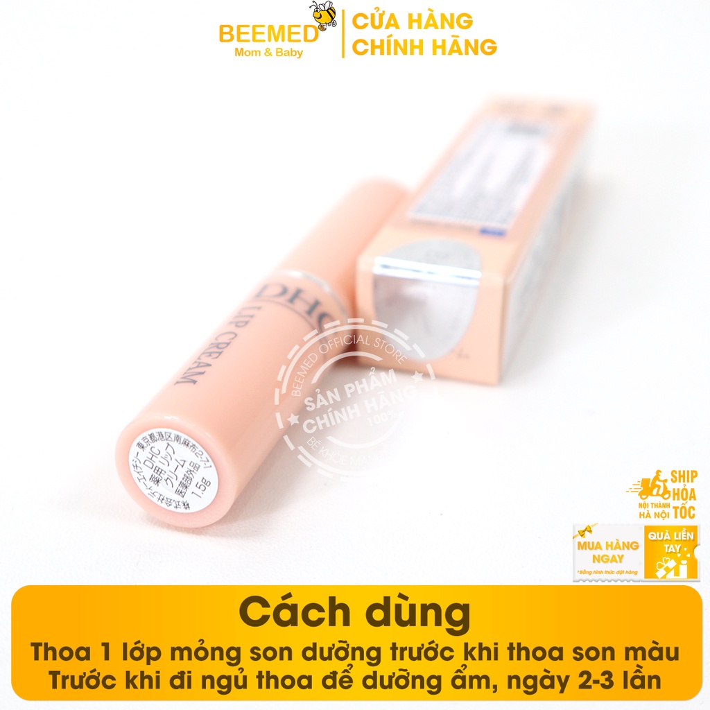 Son dưỡng môi - DHC Lip Cream - Dưỡng ẩm, không màu dùng được cho cả nữ và nam từ dầu ô liu - Chính Hãng DHC Nhật Bản