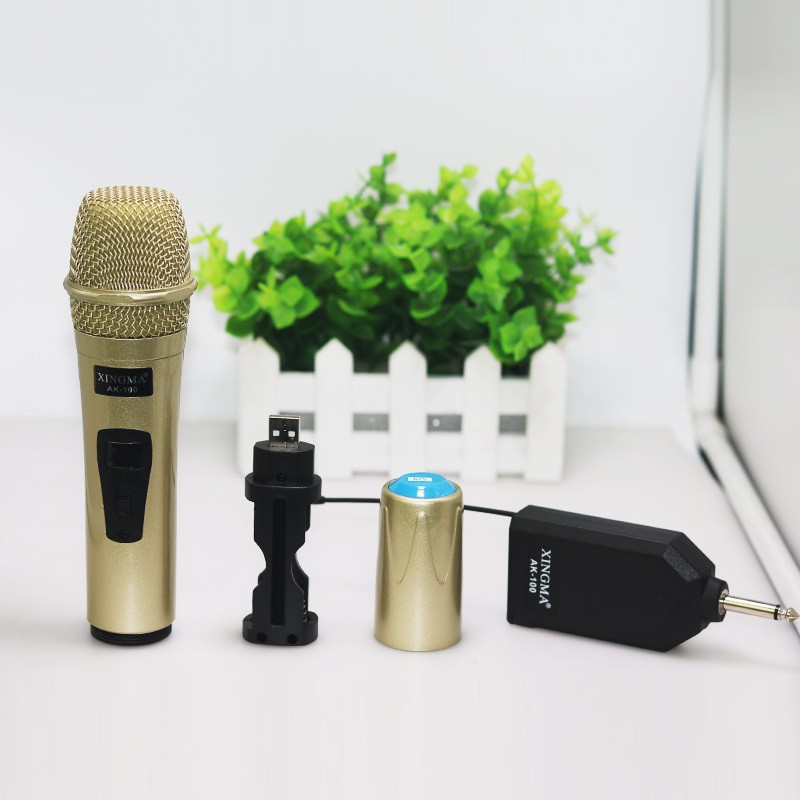 [Mã ELHACE giảm 4% đơn 300K] Bộ 2 micro karaoke không dây thế hệ mới Xingma AK-100