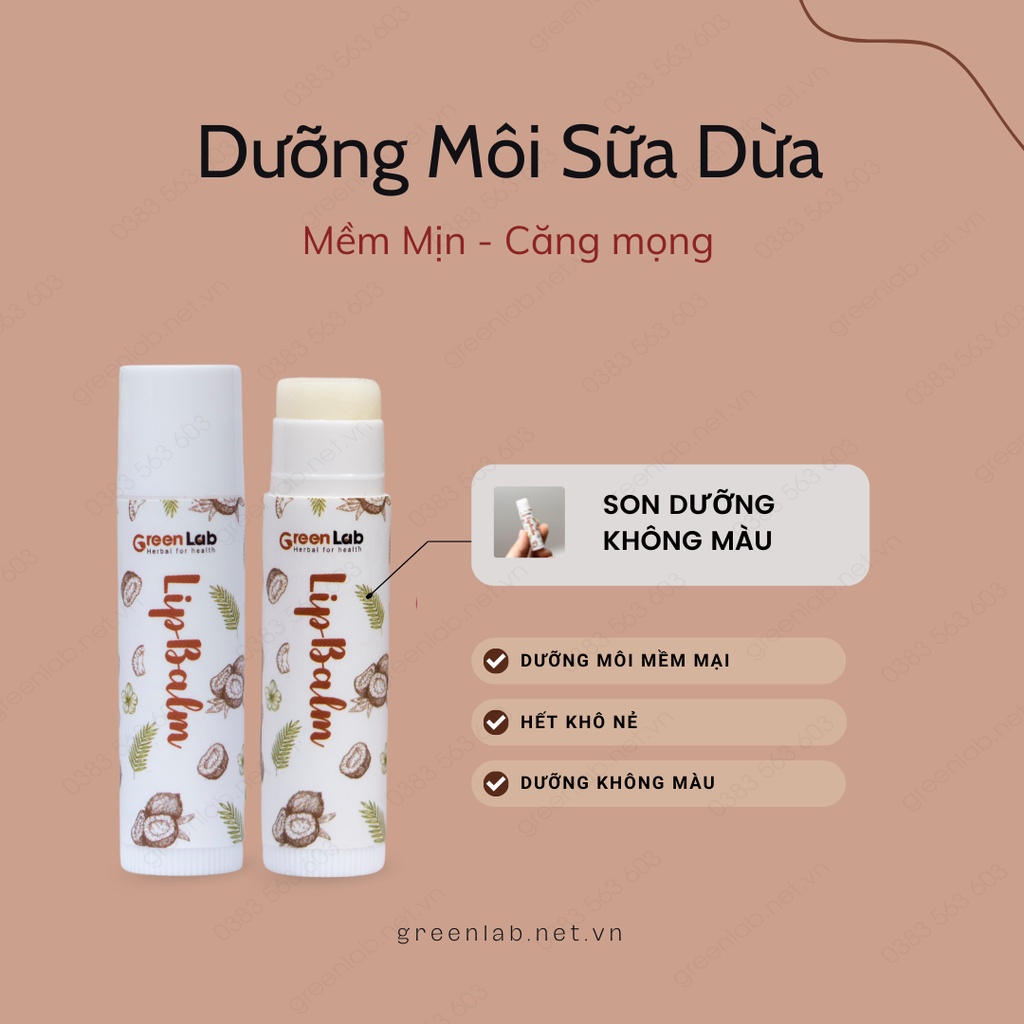 Son Dưỡng Môi GreenLab Môi Mềm Mại Giảm Thâm Môi 4g