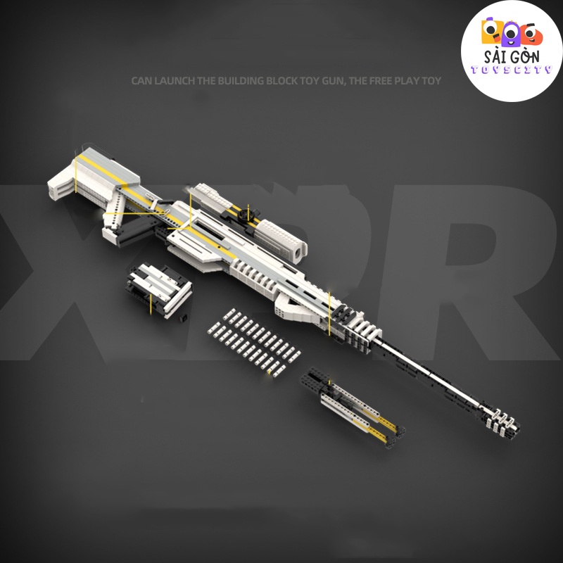Đồ Chơi Lắp Ráp Mô Hình Súng Sniper Rifle XPR-50 Với 1700+ - Bản Thiết Kế Tiêu Chuẩn Của Kevin183