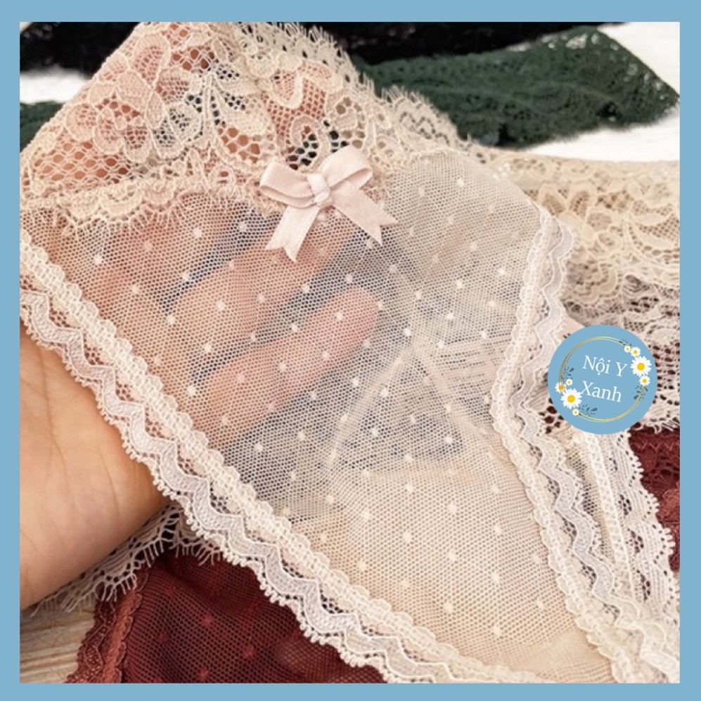 Quần Lót Nữ Lọt Khe Ren Siêu Sexy Chữ Y Màu Pastel Mềm Mịn Thoải Mái 8009 Nội Y Xanh chất thoáng mát cao cấp