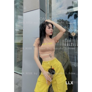 Bộ quần bom túi áo crop top