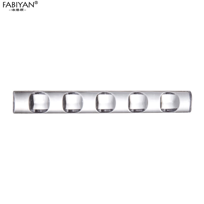 Giá đỡ cọ vẽ móng tay FABIYAN 5 ngăn bằng acrylic màu trong suốt tiện dụng