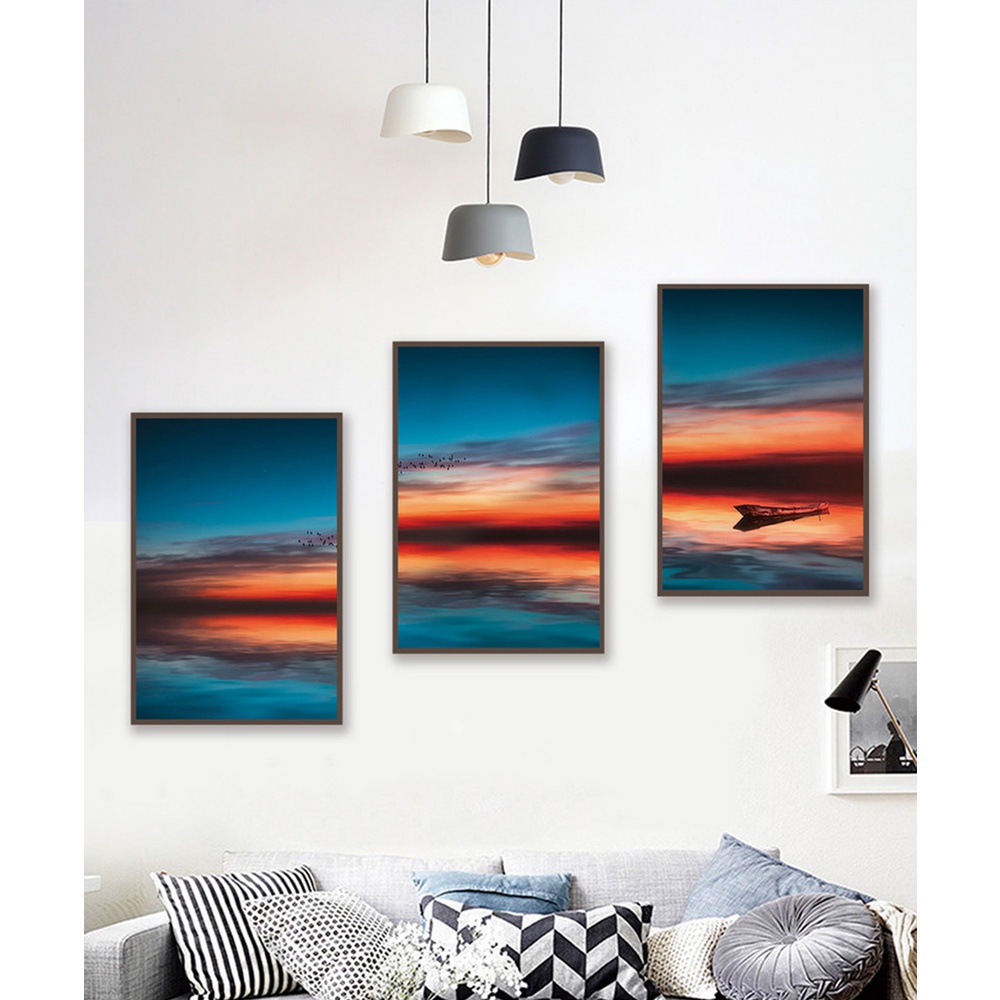 In hình ép gỗ Laminate TRANH PHONG CẢNH - Mẫu 10 (3 HCN 3x20x30, 3x30x40, 3x40x60). In ảnh theo yêu cầu