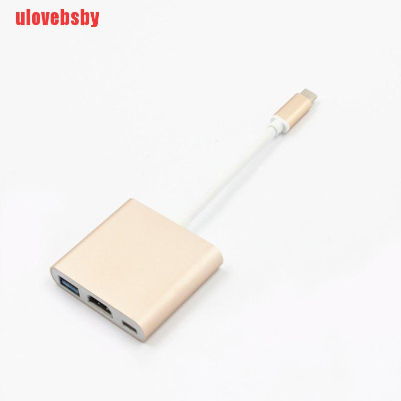 Bộ Chuyển Đổi 3 Trong 1 Từ Cổng Type C Sang Usb-C Hdmi Usb 3.0