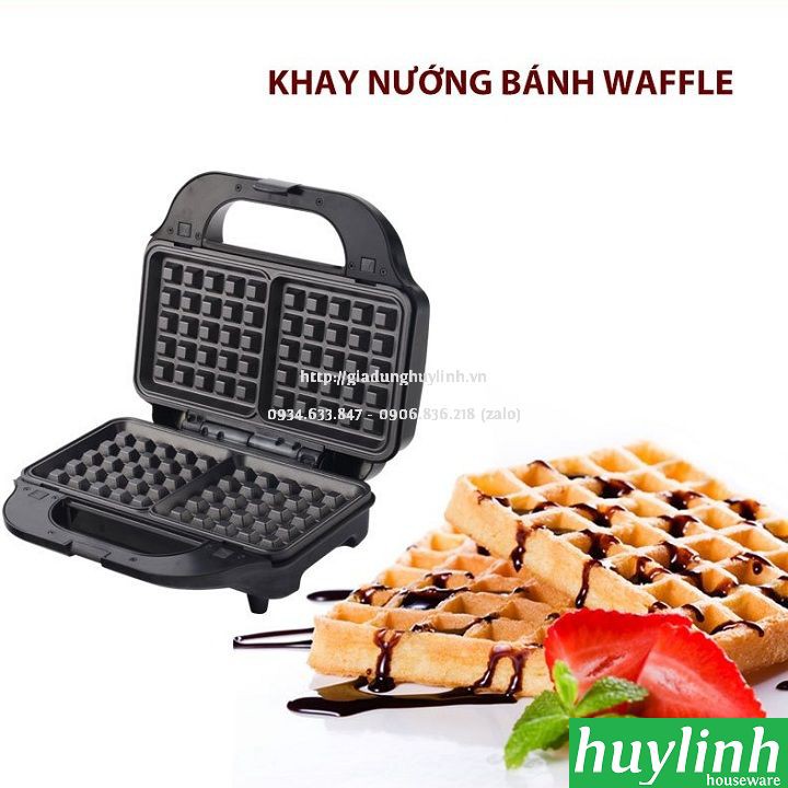 Máy - Kẹp nướng bánh sandwich 3 trong 1 Tiross TS9655 - 900W