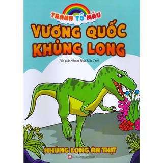 Sách - tô màu vương quốc khủng long - khủng long ăn thịt