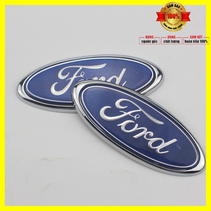 Logo biểu tượng trước và sau xe ô tô Ford KLJ115 Kích thước 11.5cm*4.5cm chất liệu Nhựa ABS