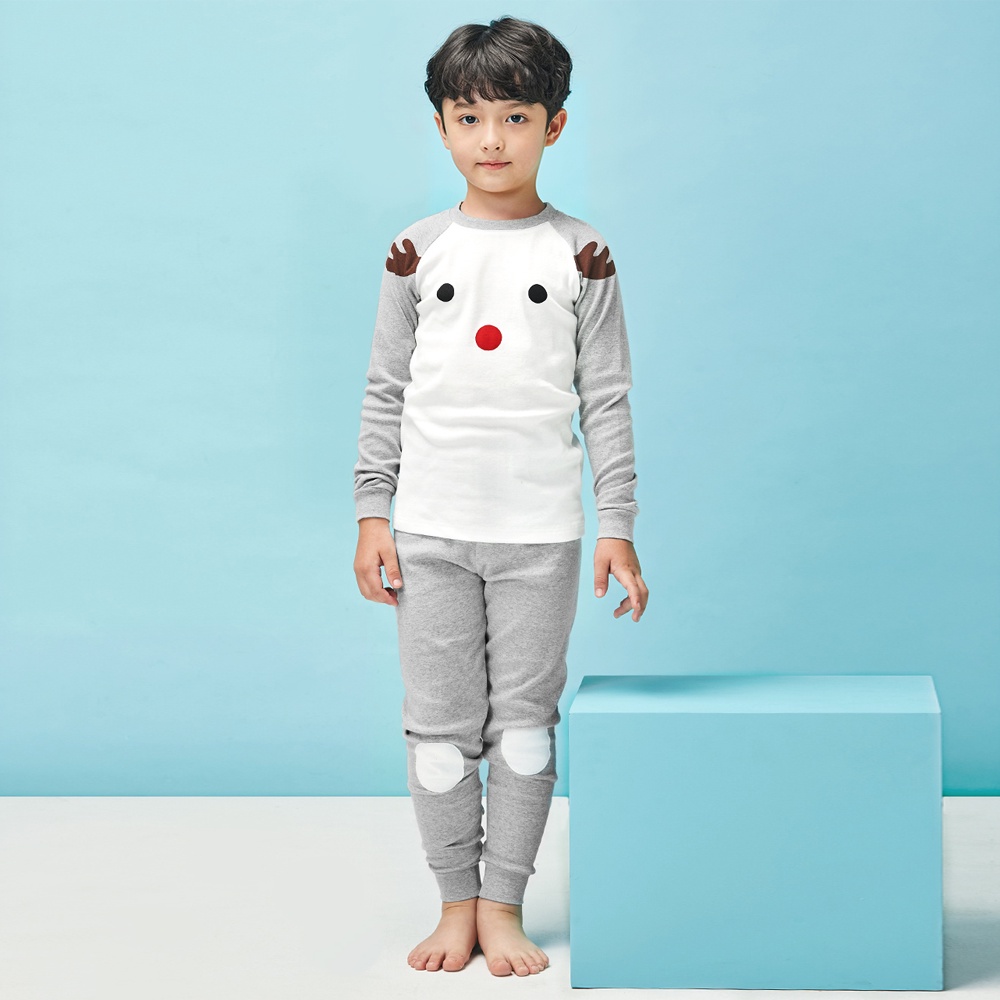 Đồ bộ quần áo dài tay cotton mùa thu đông cho bé trai và bé gái Unifriend Hàn Quốc U2021-d. Size 3, 4, 5, 6, 7, 8 tuổi