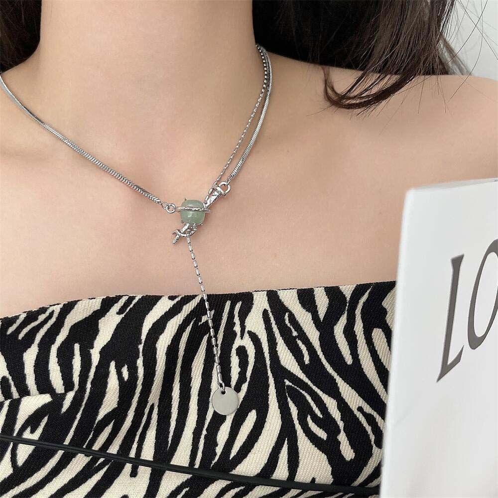 Qqmall Vòng cổ Xương Rắn Phong Cách Dân Tộc Thanh Lịch Hợp Thời Trang Cho Nữ