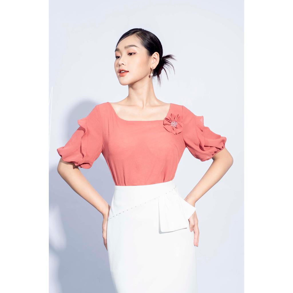 Chân váy bút chì, kẹp nơ MMOutfit M-JU060421074