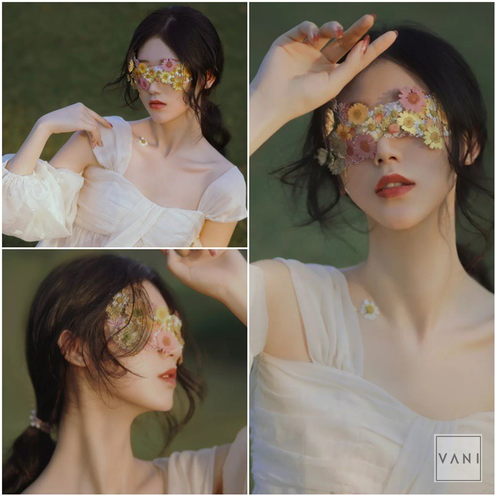 Set Hoa Khô Makeup, Phụ Kiện Trang Điểm, Cosplay Phong Cách Tiểu Thư Mộng Mơ - Vani Store [KIRA0057]