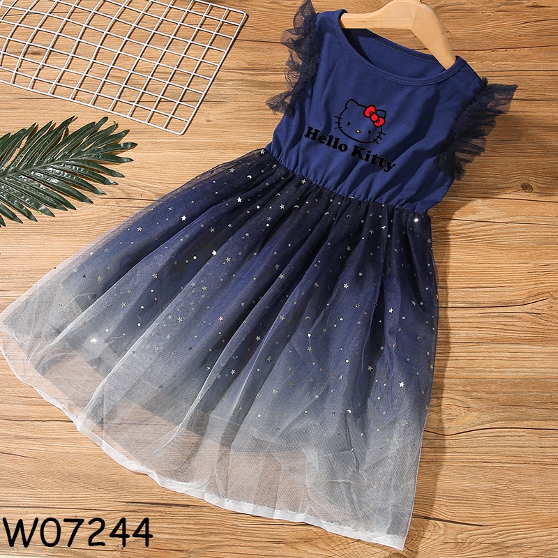 Hello kitty Chân Váy Xòe Kiểu Hoạt Hình Xinh Xắn Đáng Yêu Cho Bé Gái