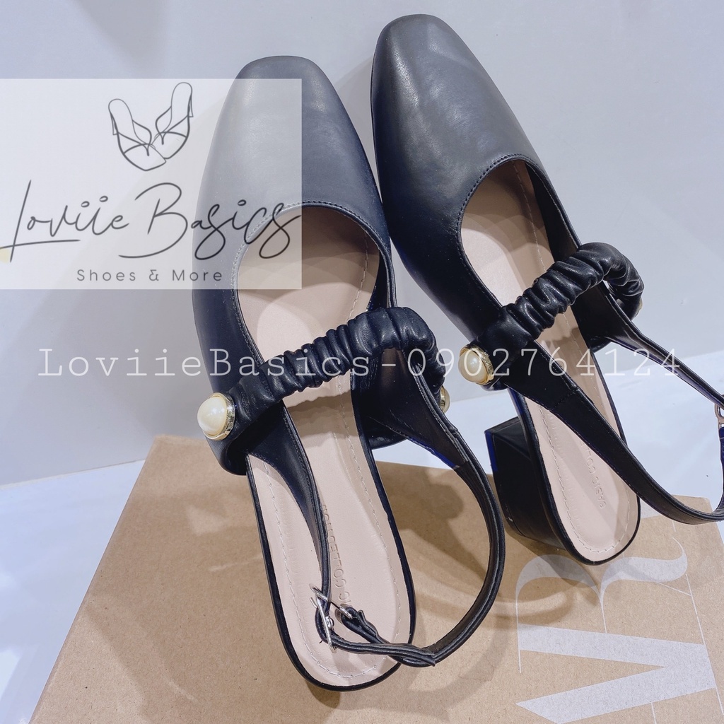 SỤC NỮ LOVIIE BASICS - GIÀY THỜI TRANG BÍT MŨI GÓT VUÔNG 3 PHÂN - GIÀY MŨI NHỌN ĐÍNH NGỌC G211125