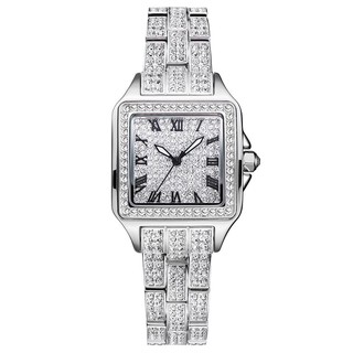 Đồng Hồ Nữ Davena Vuông Đính Đá Silver 30mm