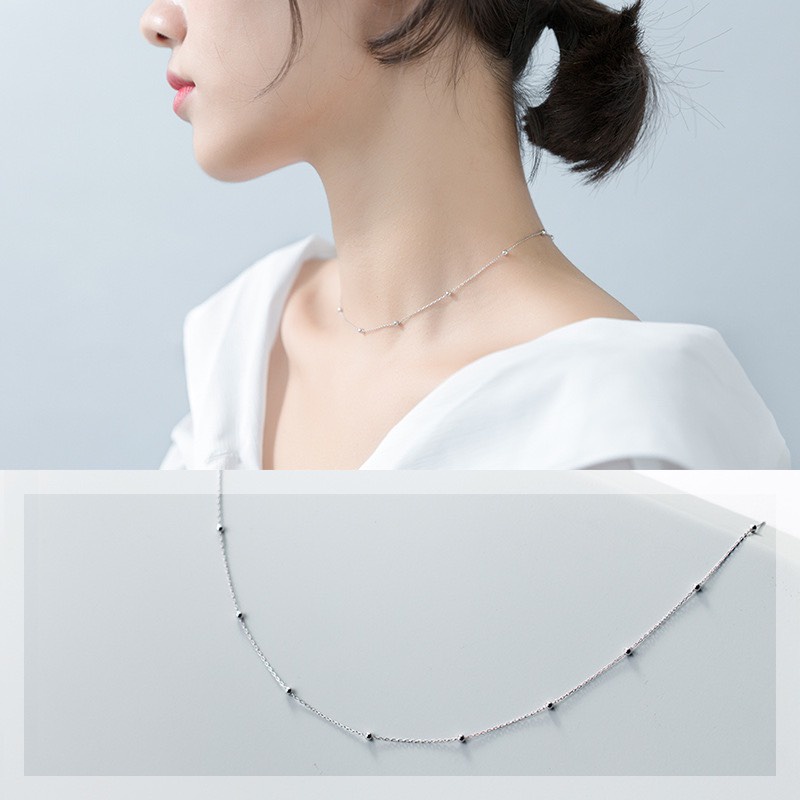 Vòng cổ choker DUYSON bạc 925 đơn giản cá tính