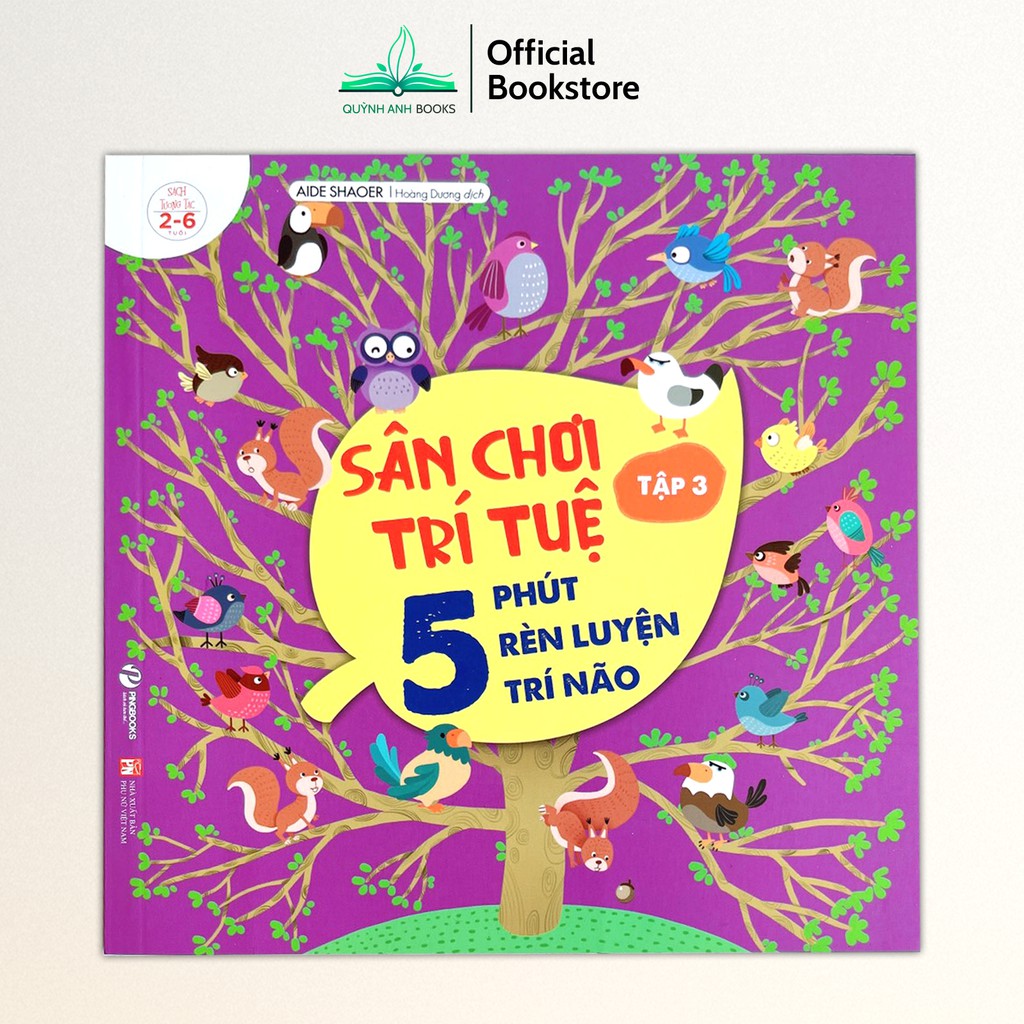 Sách - Sân chơi trí tuệ 5 phút rèn luyện trí não tương tác cho bé 2-6  tuổi  - NPH Pingbooks