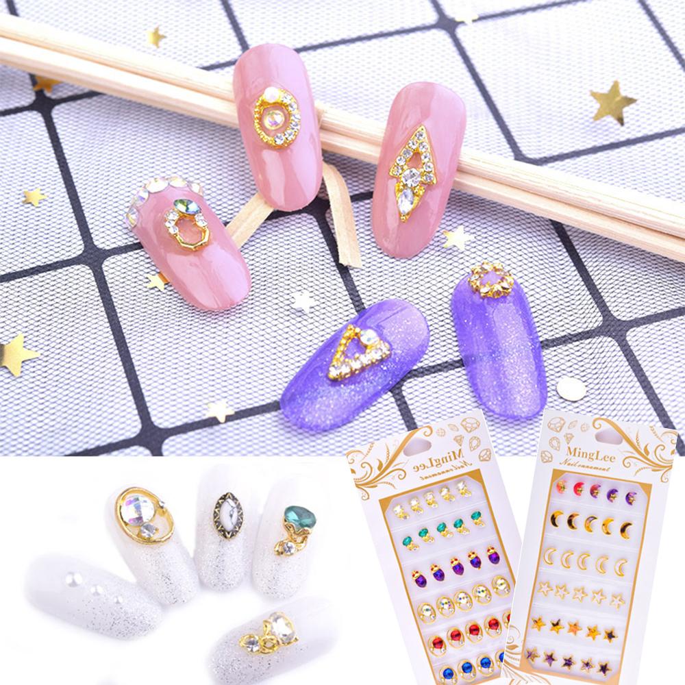 Phụ Kiện Trang Trí Móng Tay Nhiều Hình Dạng DIY|Mặt Dây Chuyền Thủy Tinh Lấp Lánh Charms